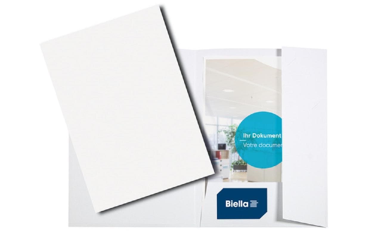 Biella Präsentations-& Offertenmappe Pearl weiss, A4, 25 Stück