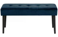 AC Design Sitzbank Glory Navy Blue VIC-Stoff/Stahl, 95x38x45 cm
