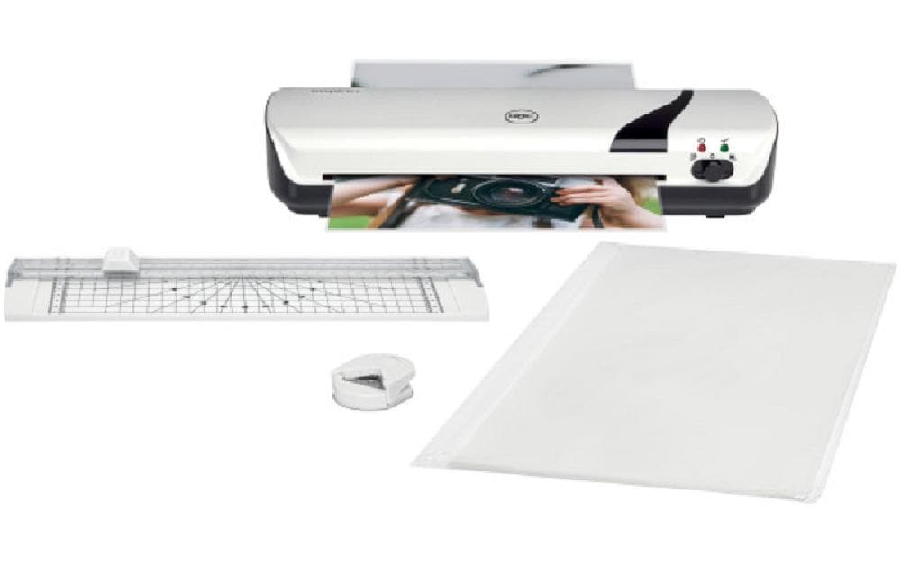 GBC Laminiergerät Inspire+ A4 Kreativ weiss inkl.Rollenschneider,Eckenabrunder,Folien