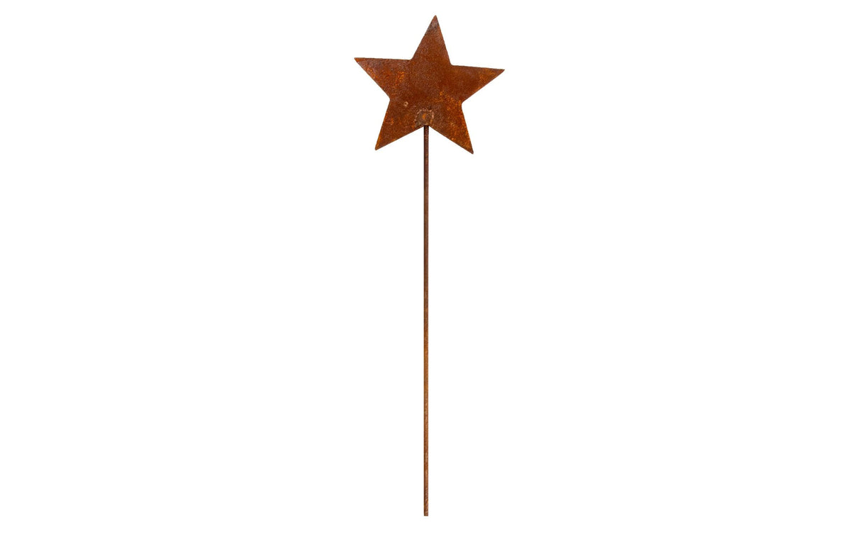 Ambiance Stern auf Stab Metall rost, D: 12 cm, Stab 30 cm