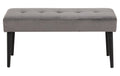 AC Design Sitzbank Glory Grau VIC-Stoff/Stahl, 95x38x45 cm