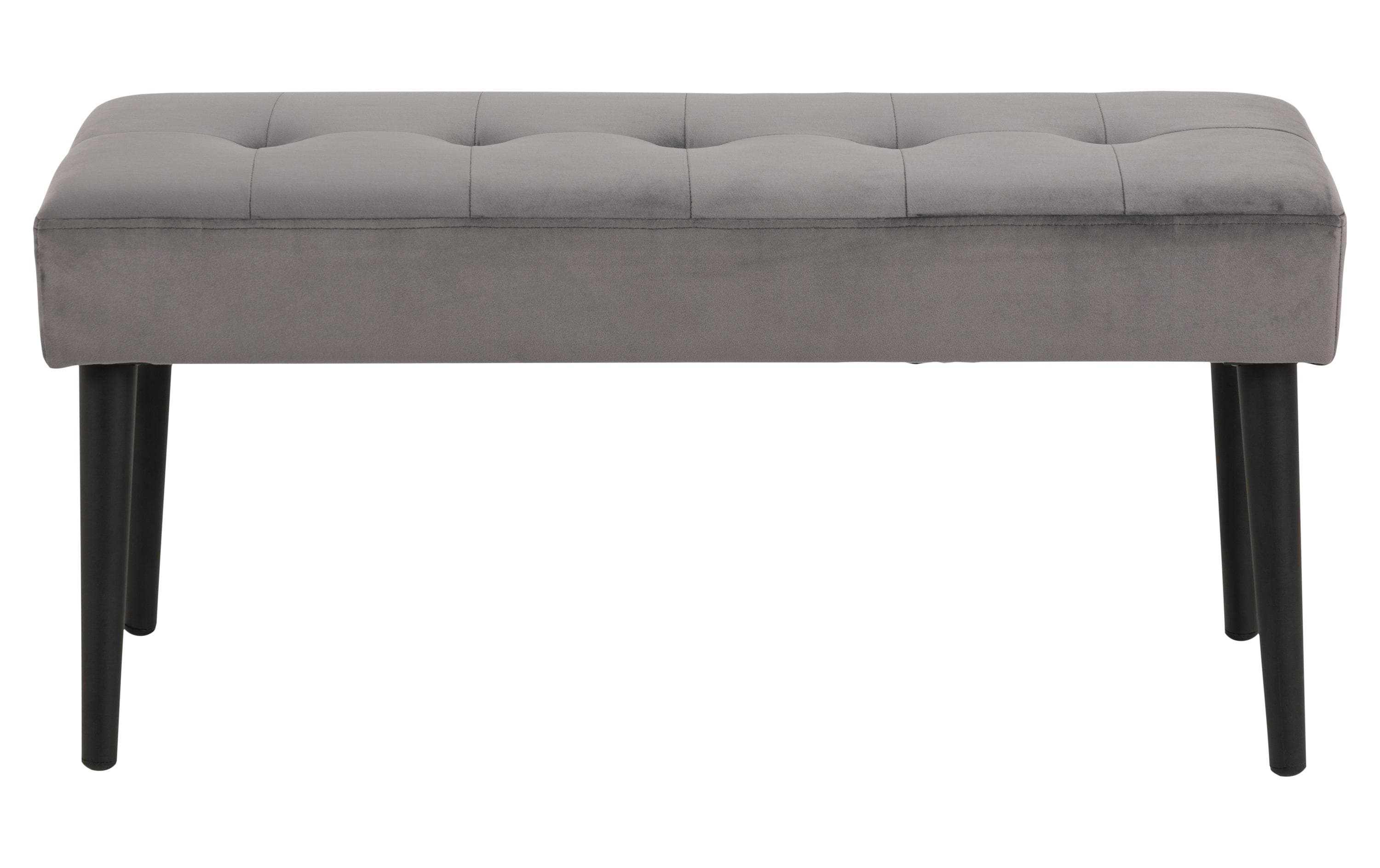 AC Design Sitzbank Glory Grau VIC-Stoff/Stahl, 95x38x45 cm