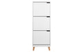 AC Design Schuhschrank Mitra MDF, 47x30x133.5 cm, Weiss/Eiche