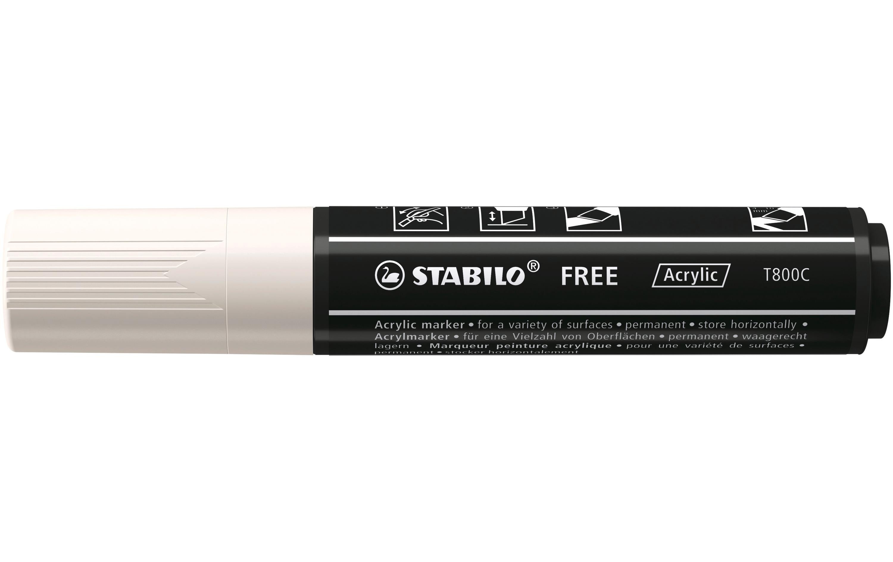 STABILO FREE Acrylic T800C weiss FREE ACRYLIC T800C EINZELSTIFT