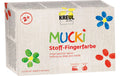 Kreul Mucki Fingerfarbe Set Stoff 150 ml, 6 Stück