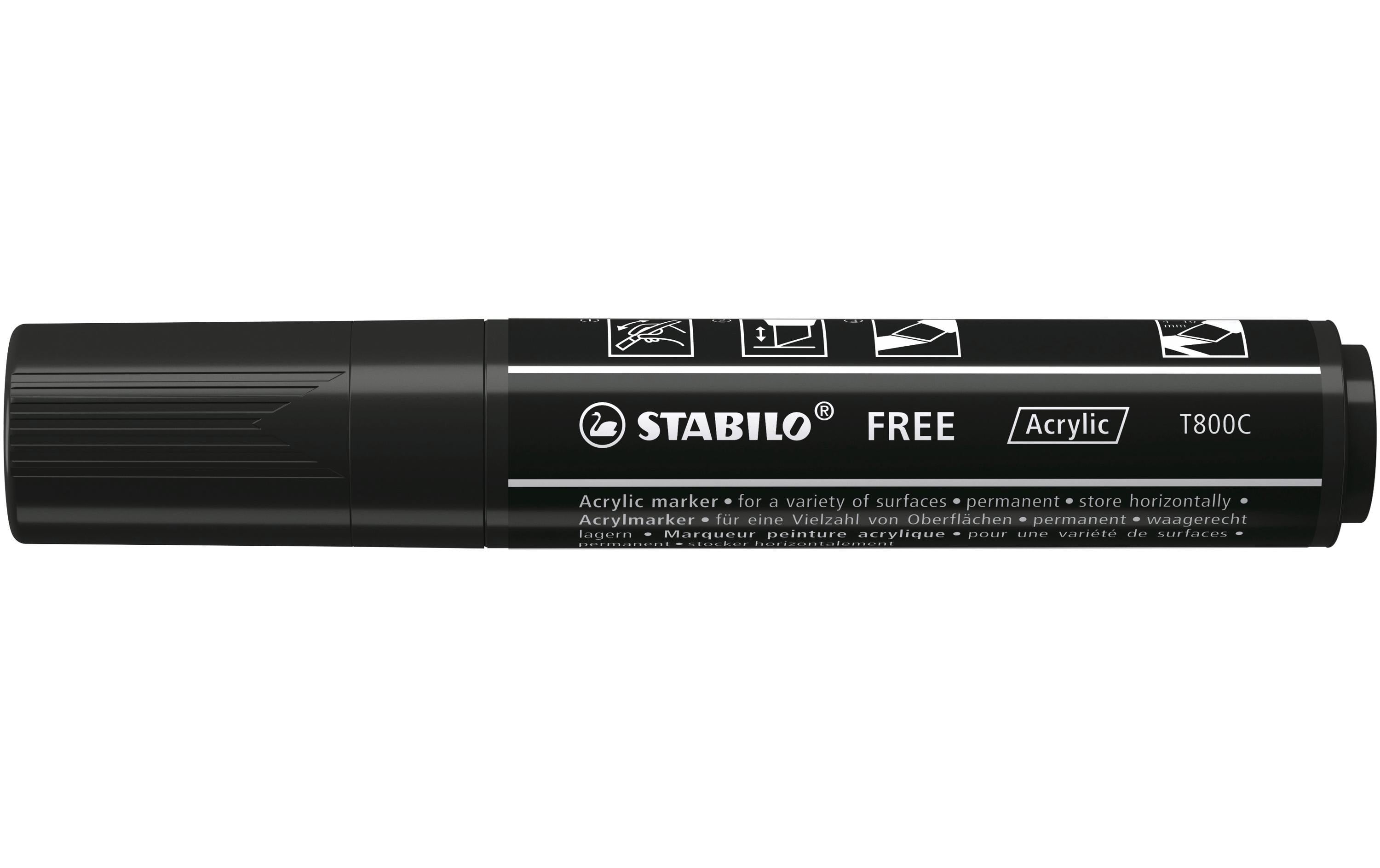 STABILO FREE Acrylic T800C schwarz FREE ACRYLIC T800C EINZELSTIFT