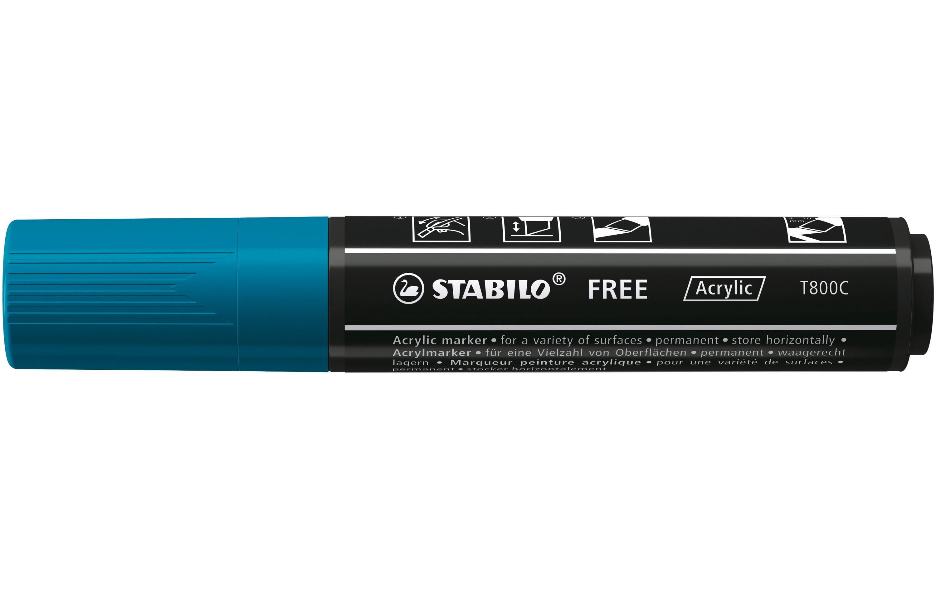 STABILO FREE Acrylic T800C blaugrün FREE ACRYLIC T800C EINZELSTIFT