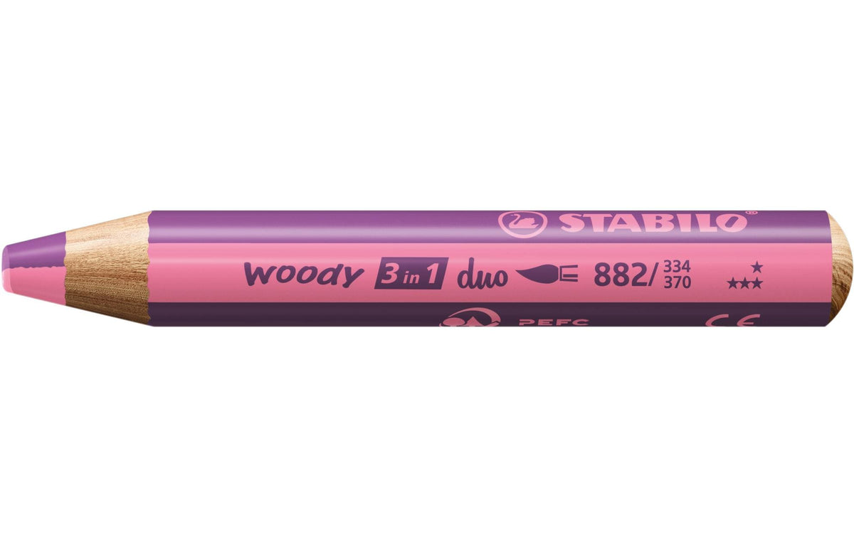 STABILO woody 3 in 1 duo pink/lila woody 3 in1 duo
