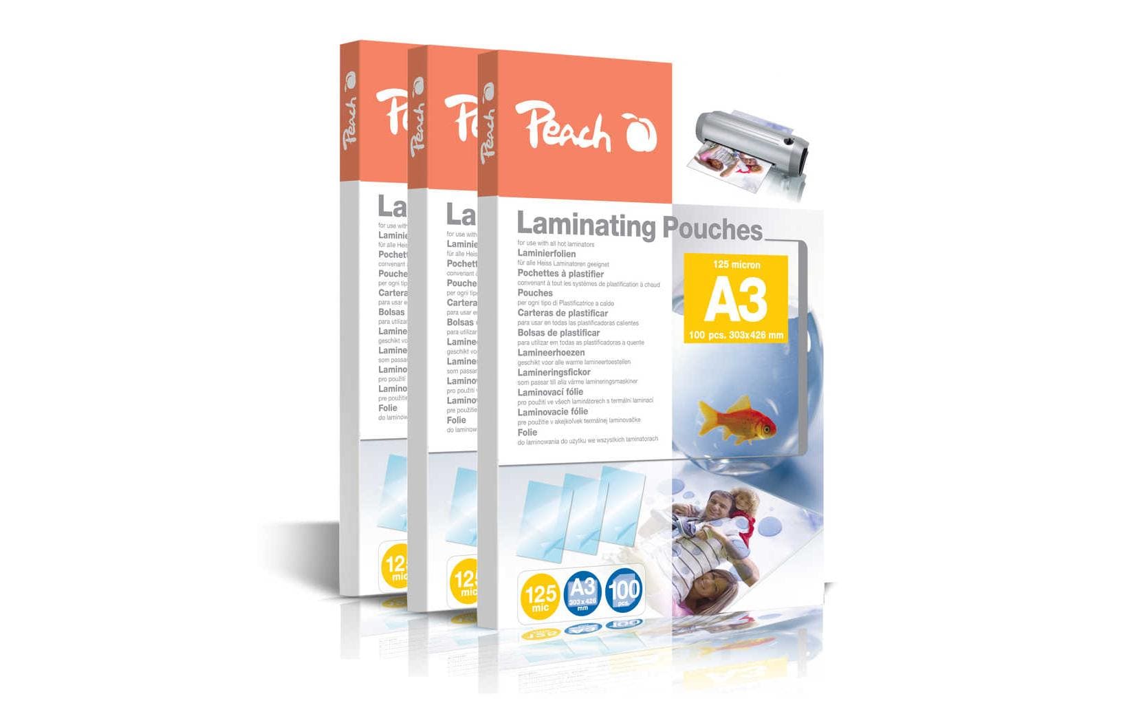 Peach Laminierfolie A3 125mic, 3x100 Stück
