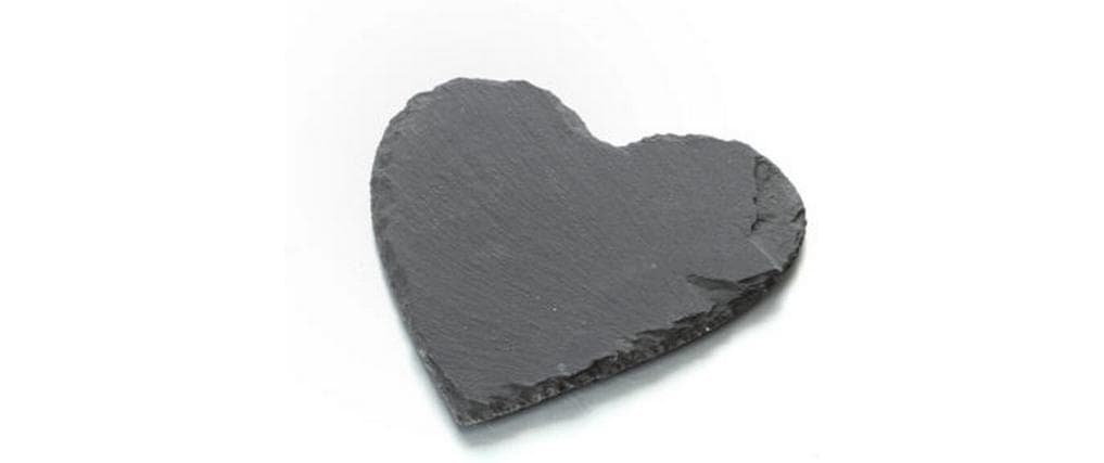 balthasar Deko Aufhänger Herz, Schiefer 12x0.5x12 cm (BxHxT), Anthrazit