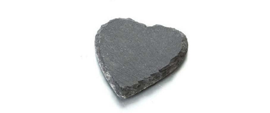 balthasar Deko Aufhänger Herz, Schiefer 8x0.5x7 cm (BxHxT), Anthrazit