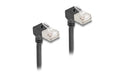 Delock Netzwerkkabel RJ45 Cat.6A S/FTP 90Grad nach unten gewinkelt, 5m, schwarz