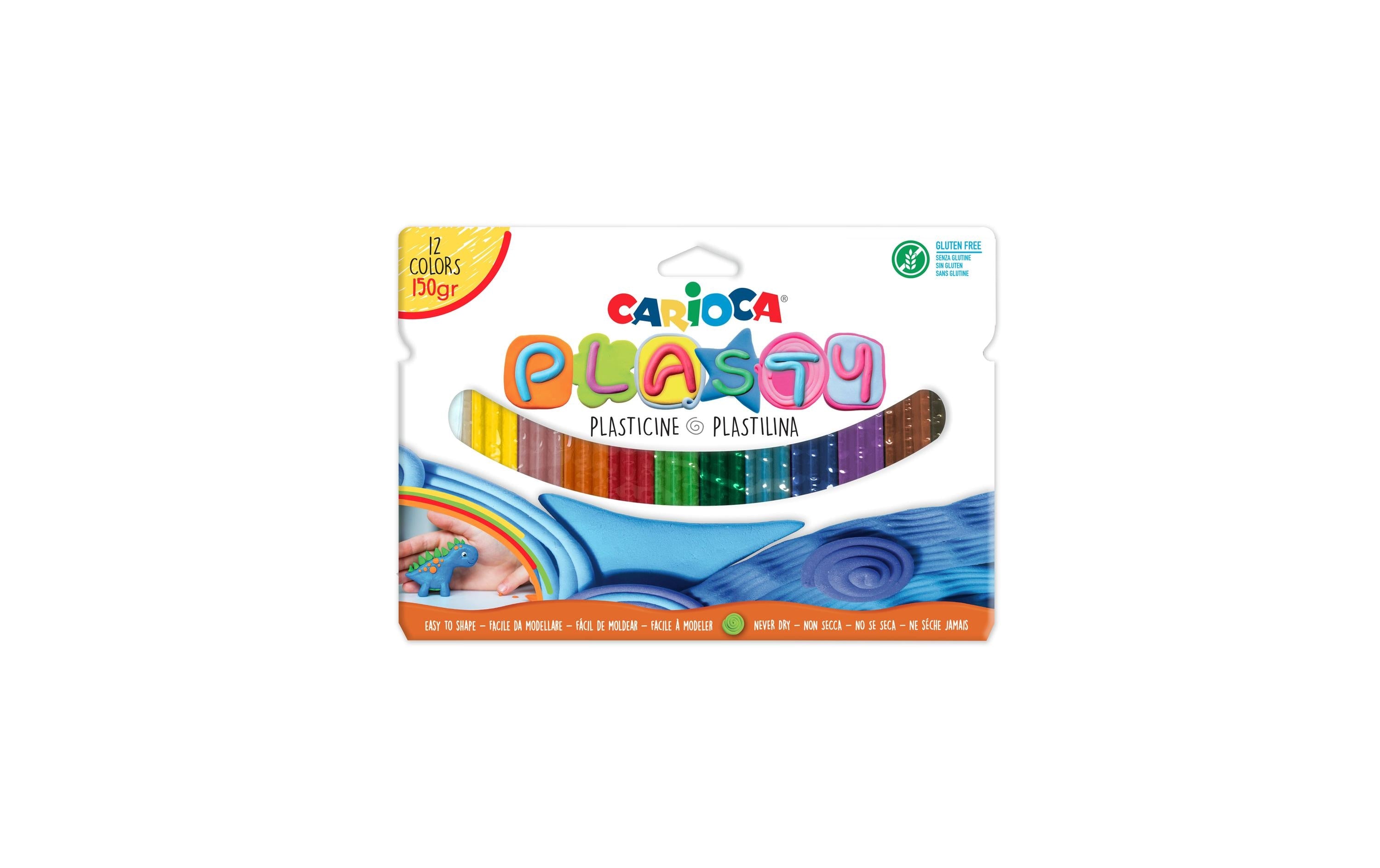 Carioca Modellierknete Plasty 12er Pack