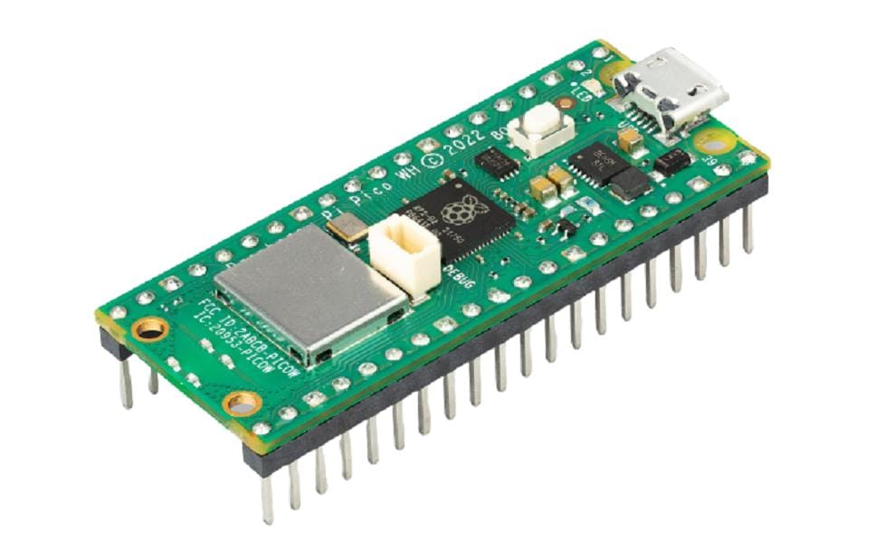 Raspberry Pi Pico WH HAN SC091 Rev3 264 KB Prozessor: RP2040+WLAN, Header