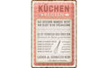 Nostalgic Art Schild Küchen-Regeln Metall, 20x30 cm