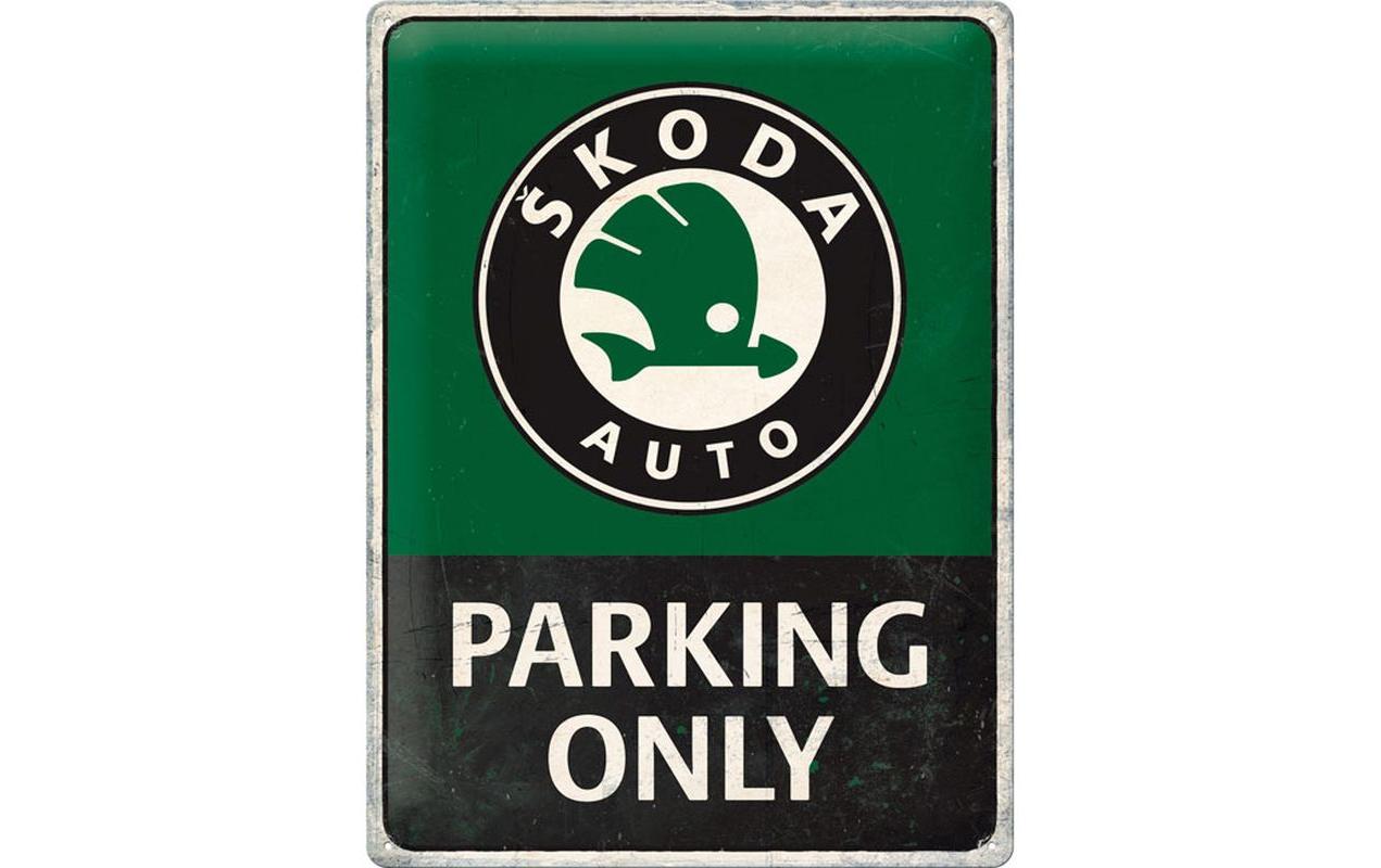 Nostalgic Art Schild Skoda Parking only Metall, 30x40 cm