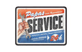 Nostalgic Art Schild Papas Service Metall, 15x20 cm