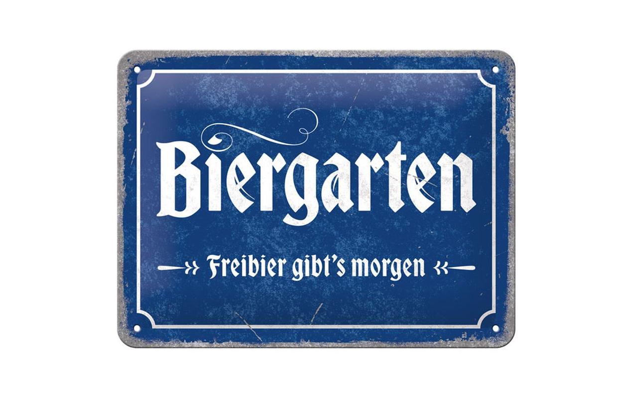 Nostalgic Art Schild Biergarten Metall, 15x20 cm