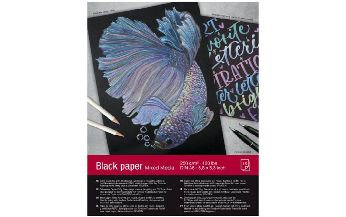 TOMBOW Zeichenblock Black Paper A5 Zeichenblock Black Paper