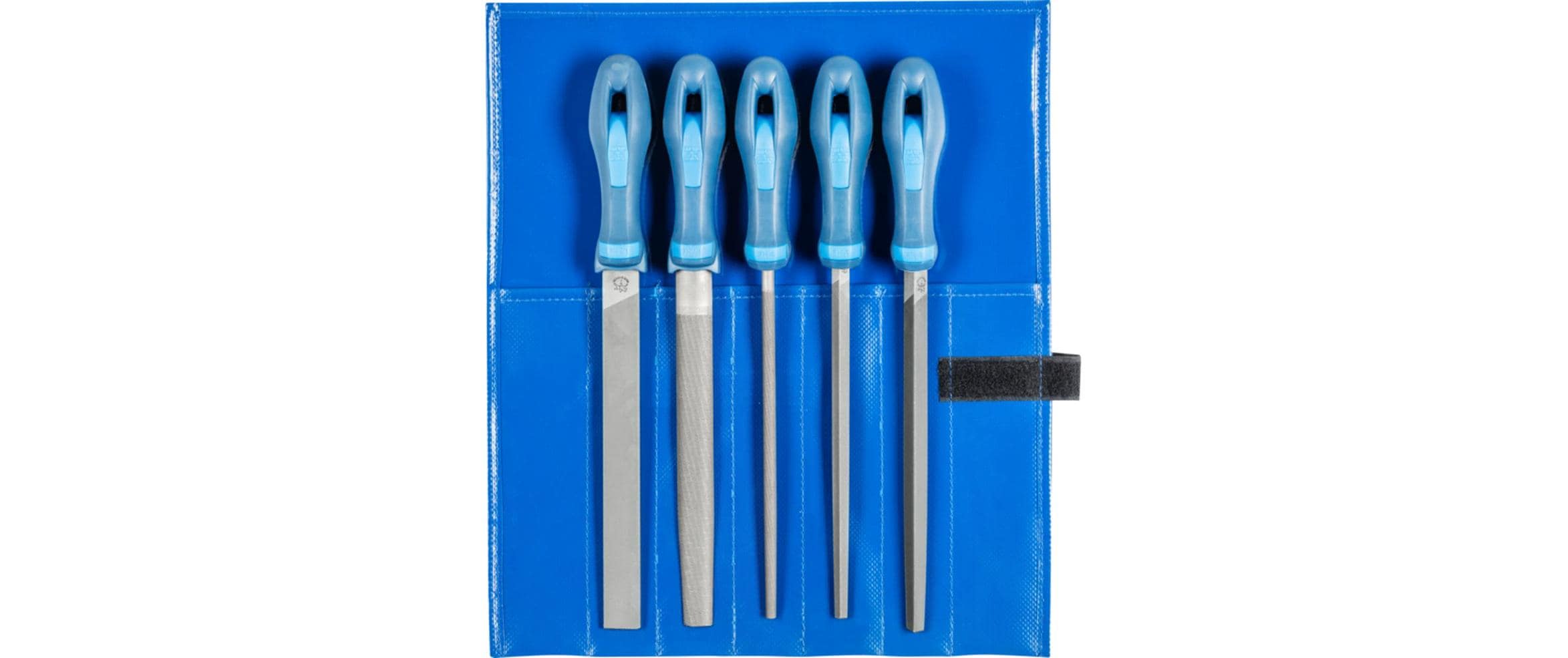 PFERD Werkstattfeilen-Set WR 5-tlg.Hieb 2 200mm, in Rolltasche, universell