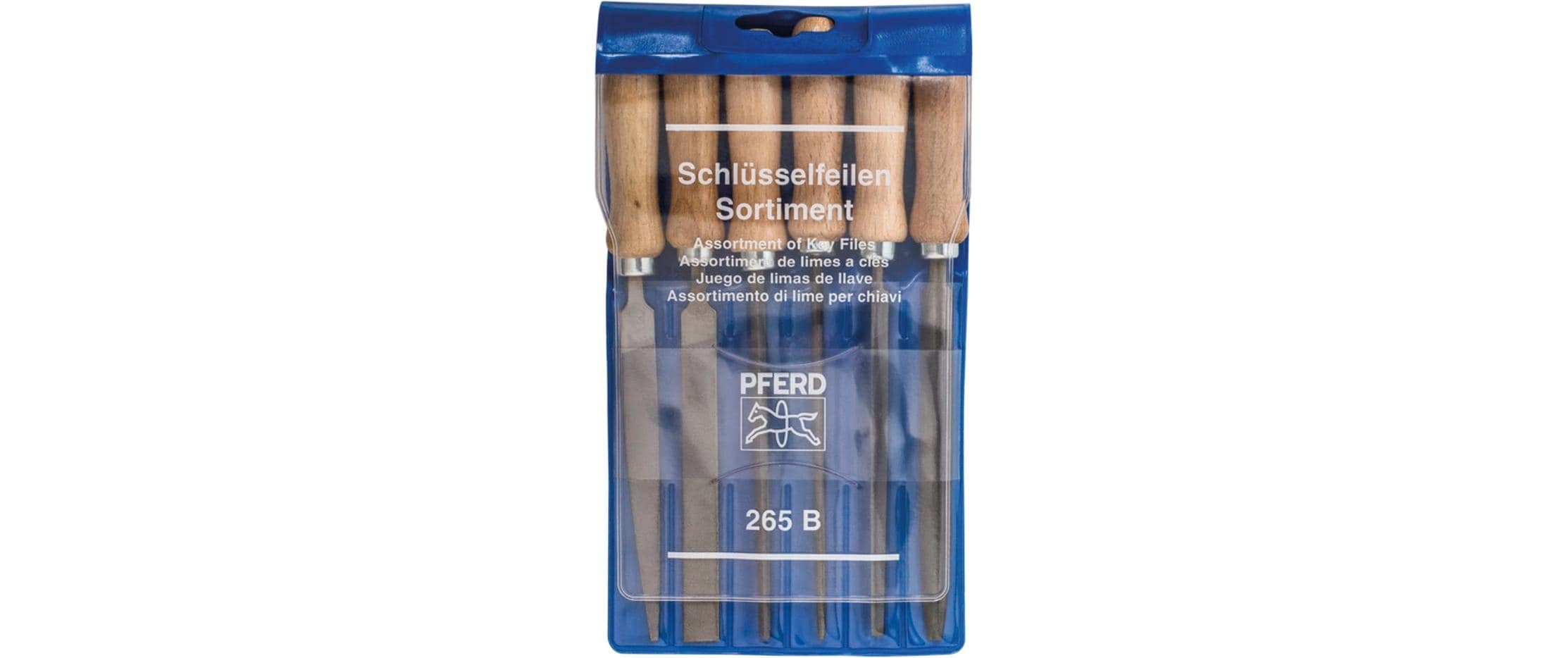 PFERD Schlüsselfeilen-Set 6-tlg. 100mm Hieb 2, m. Holzheft