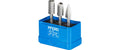 PFERD HSS Frässtift Set 86 3-tlg. Zahn.3 Schaft-Ø 6 mm universal mittel fein