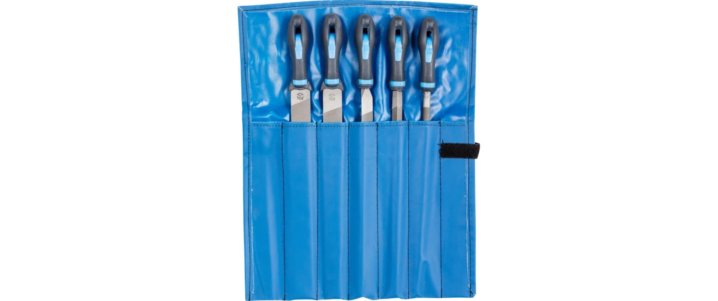 PFERD Werkstattfeilen-Set 5-tlg. Hieb 1 300mm, in Rolltasche