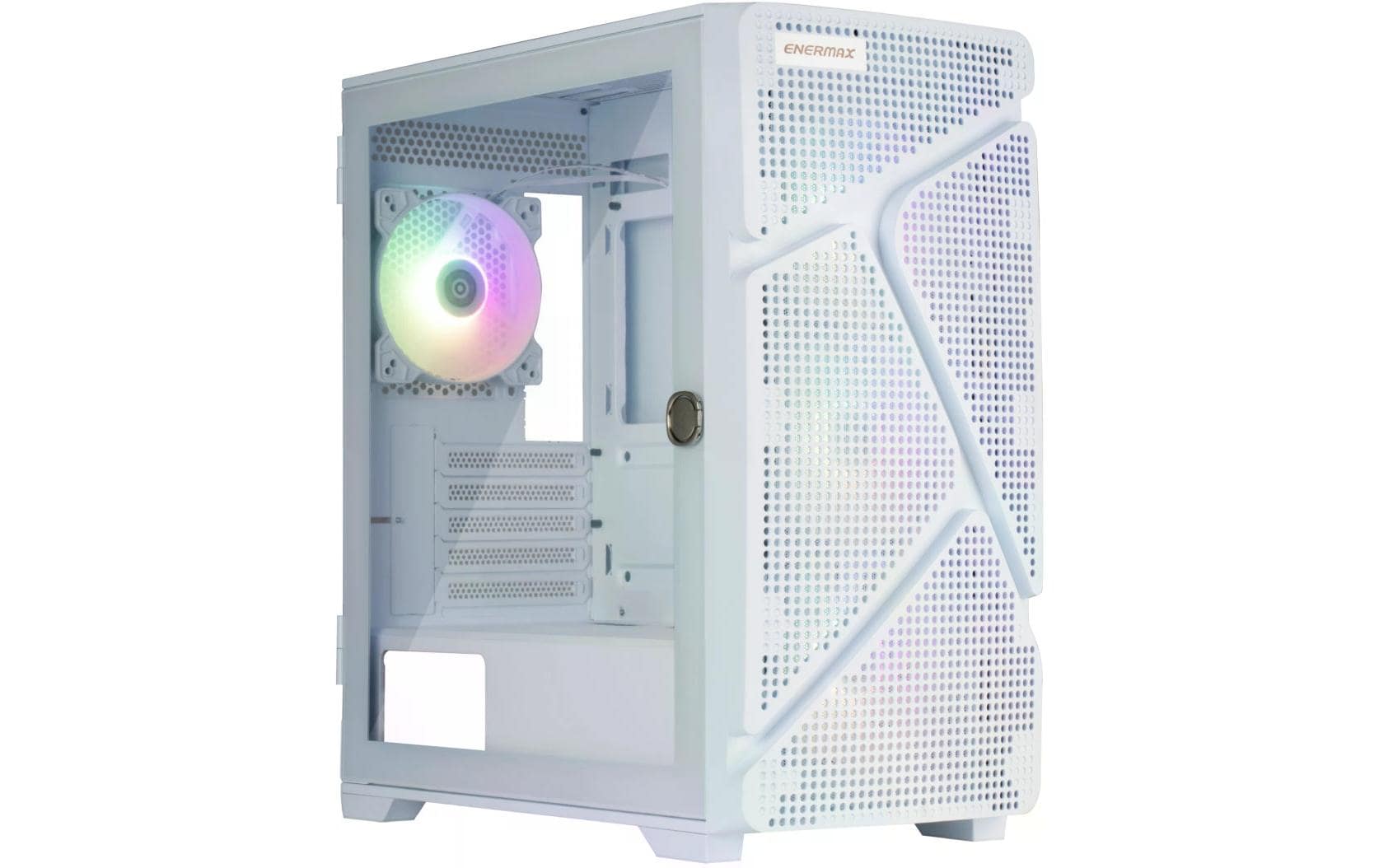 Enermax Midi Tower MArbleShell MS31 Weiss 2×3.5", 2×2.5", 2x USB3.0, 1x USB3.2 TC