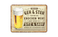 Nostalgic Art Schild Woich geh und stehBier Metall, 15x20 cm