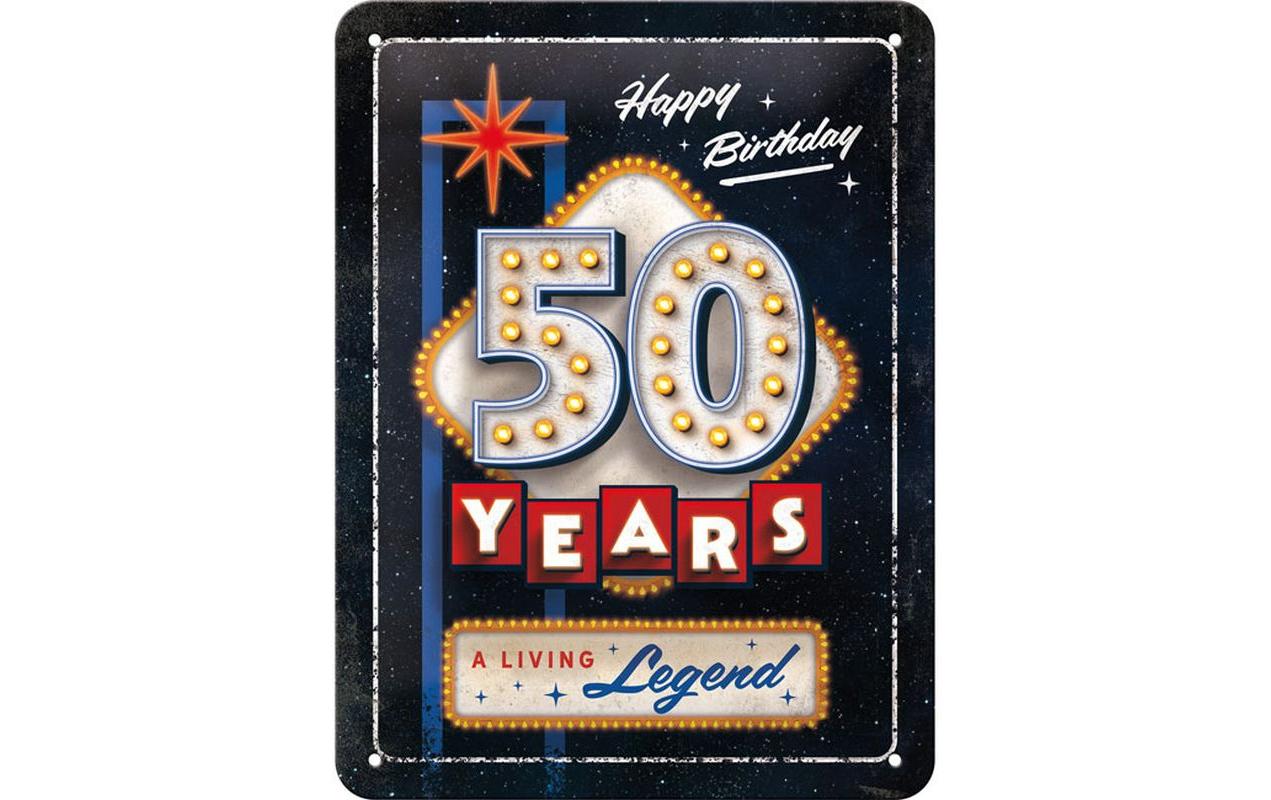 Nostalgic Art Schild 50 Years Birthday Metall, 15x20 cm