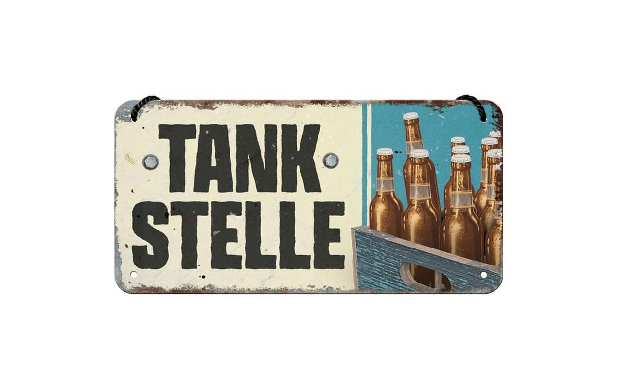 Nostalgic Art Schild Tankstelle Bier Metall, 15x20 cm