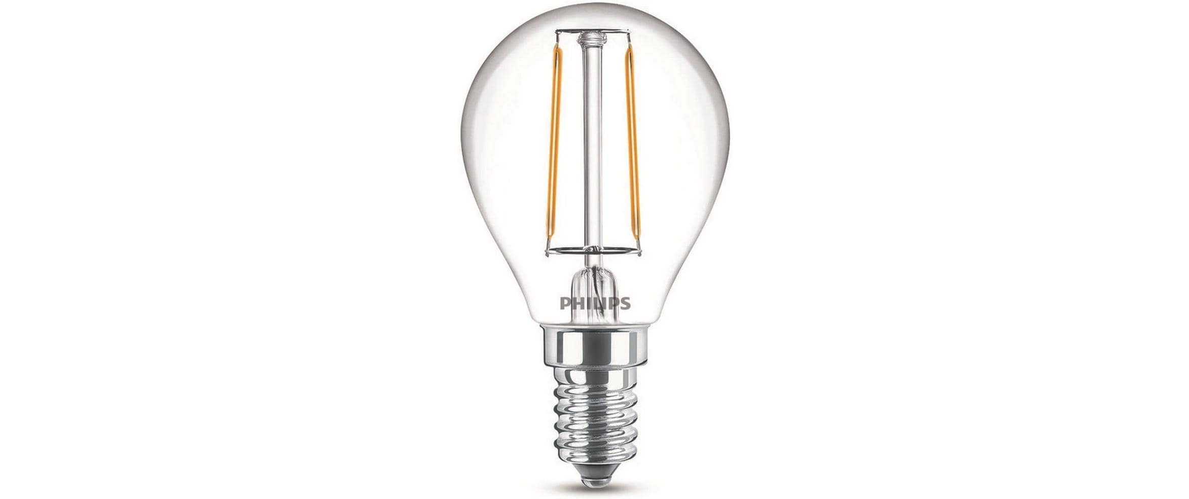 Philips LED Lampe 2W (25W) E14, P45, 250lm, 2700K, klar
