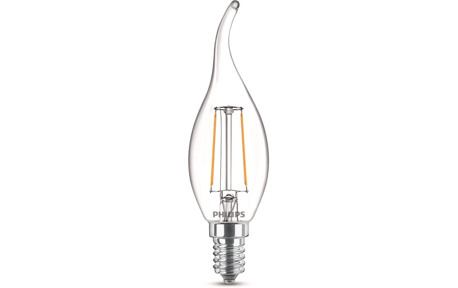 Philips LED Lampe 2W (25W) E14, BA35, 250lm, 2700K, klar