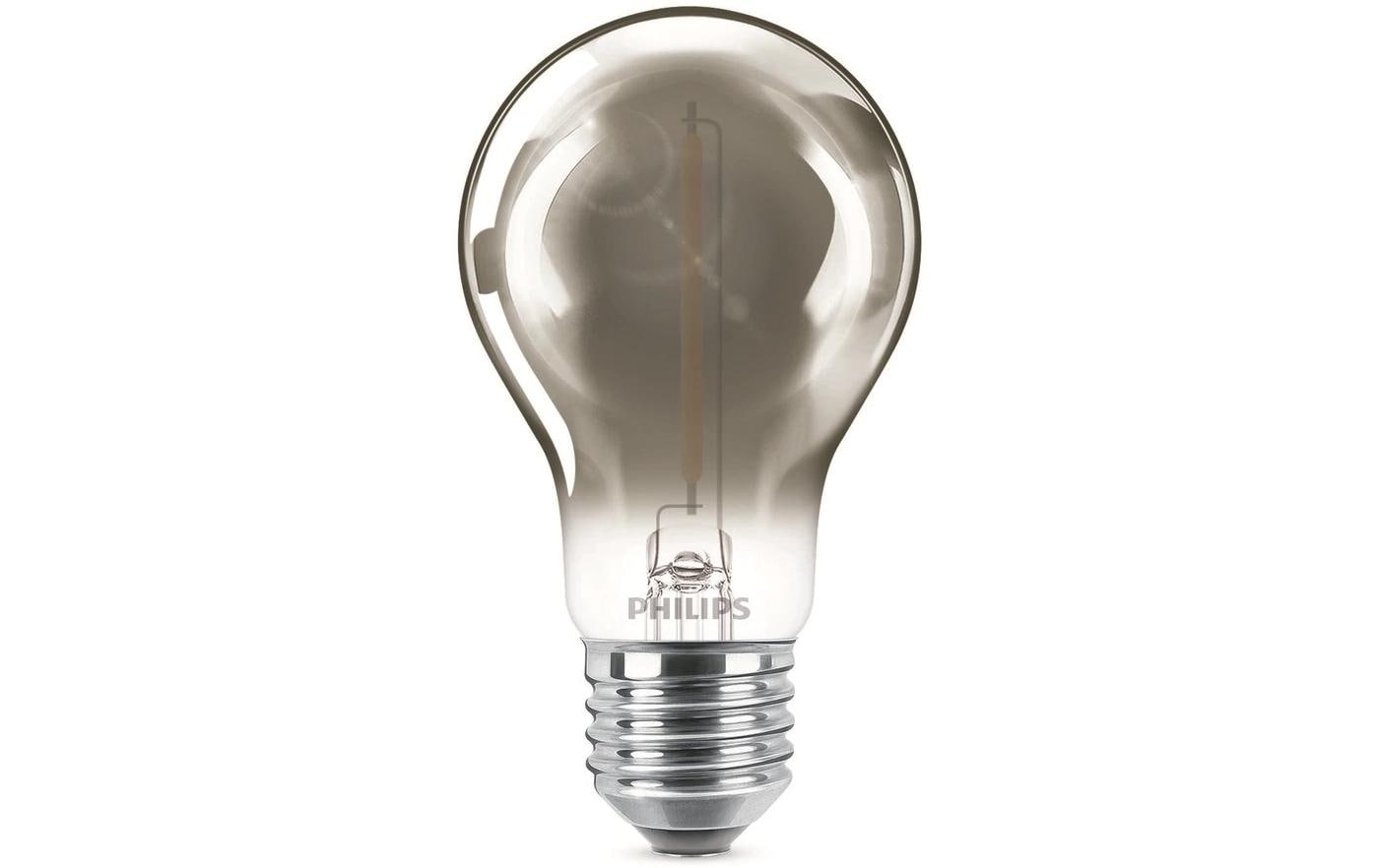 Philips LED Lampe 2.3W (15W) E27, A60, 136lm, 2700K, Rauchglas