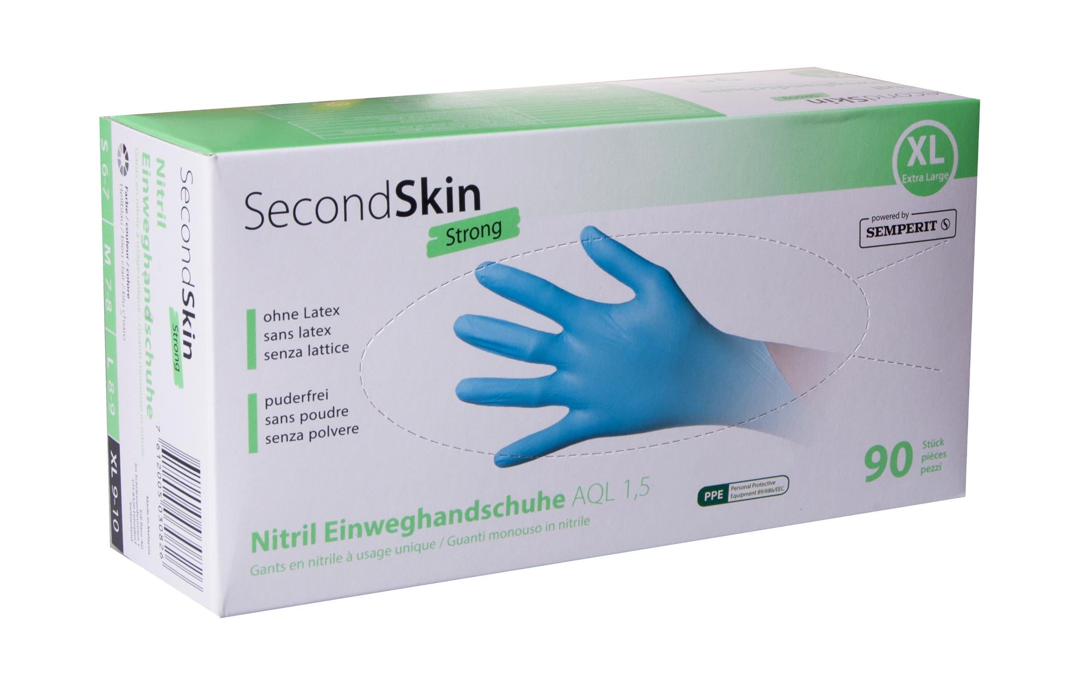 SecondSkin Nitril Einweghandschuh XL 1 VP à 90 Stück