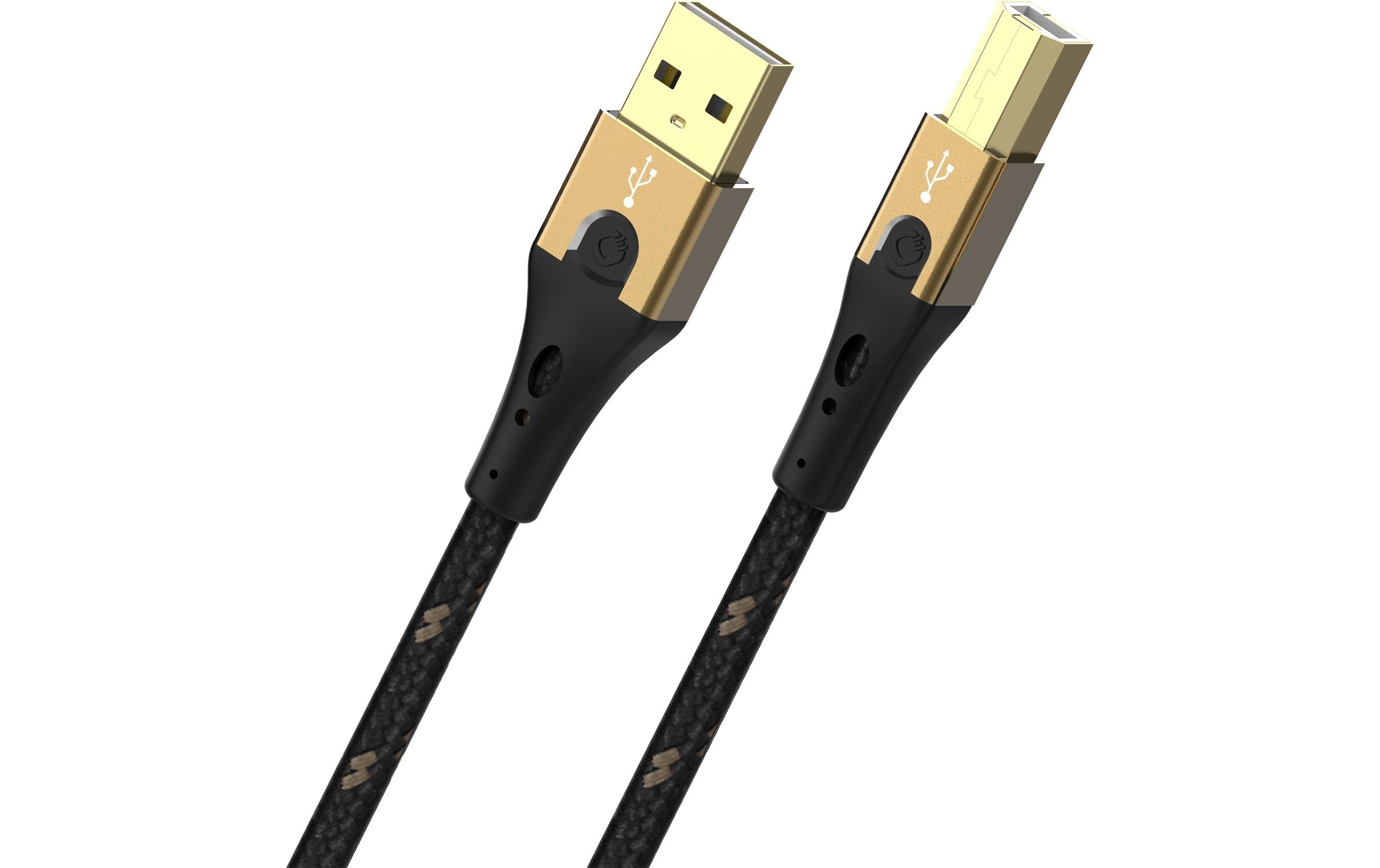 Oehlbach PRIMUS highest Quality USB2-Kabel 2m, Typ A-B, vergoldet, 3x Vollschirmung