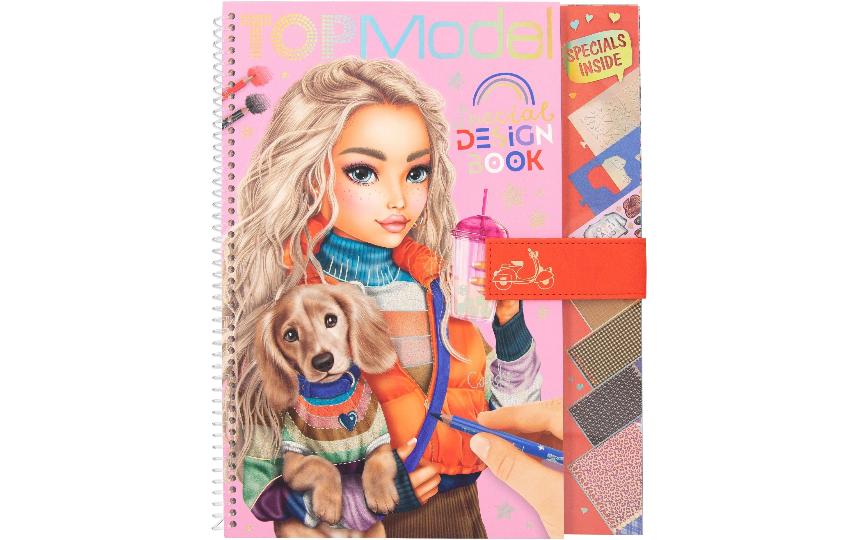 Depesche Design Buch Top Model 60 Seiten, inkl. Schablone, Stoff, Stickers
