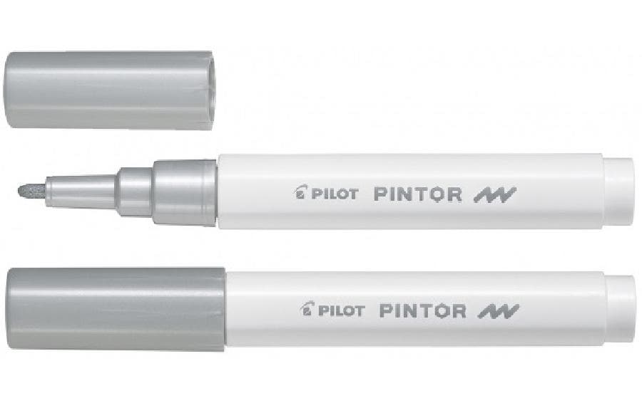 Pilot Pintor Fein metallic silber