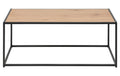 AC Design Couchtisch Seaford Eckig Stahl/MDF, 100x50x40 cm, Wildeiche