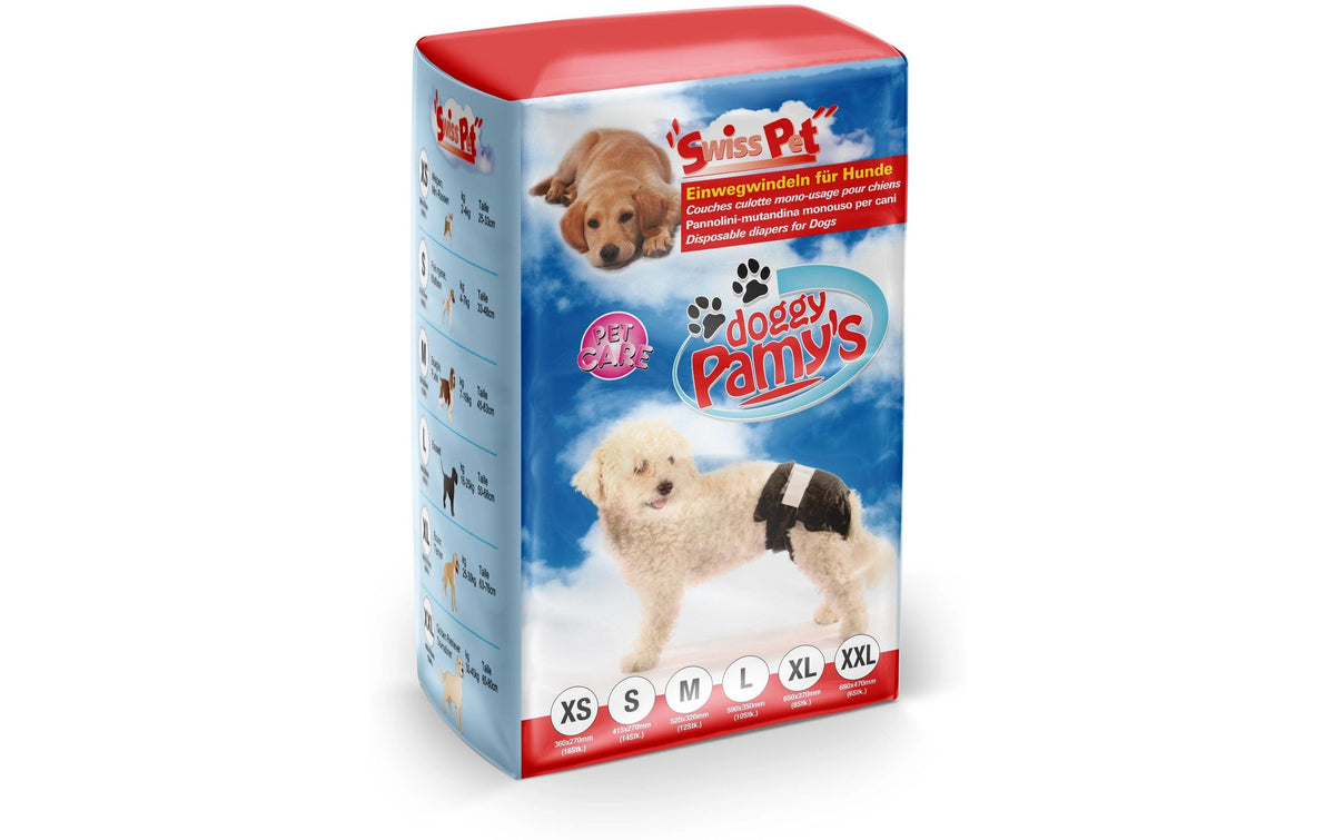 Swisspet Einwegwindeln Doggy Pamys Gr. M 7-16kg, Grösse 45-63cm, sw, 13er Pack