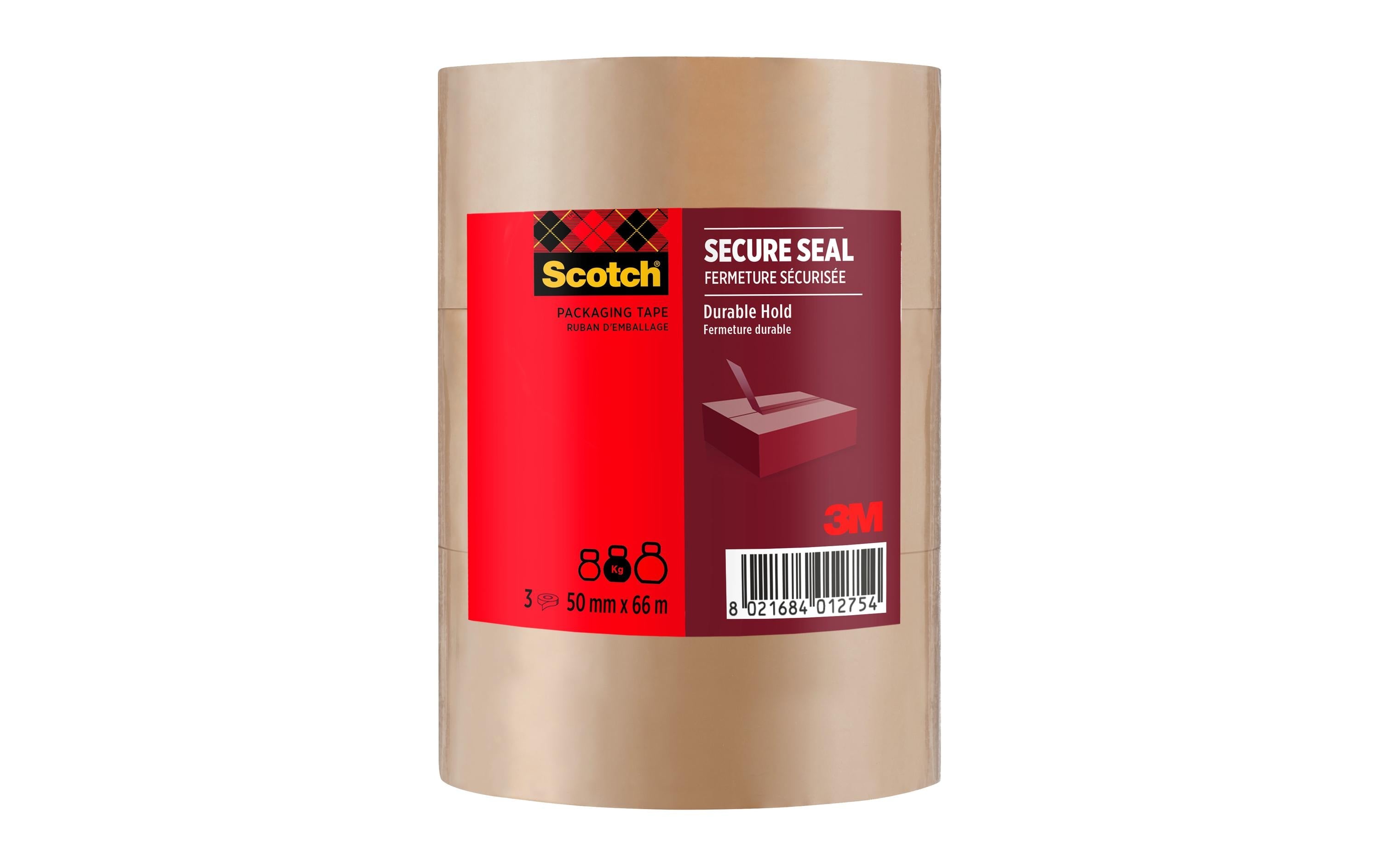 3M Scotch Verpackungsband Heavy braun 50 mm x 66 m, 3 Rollen