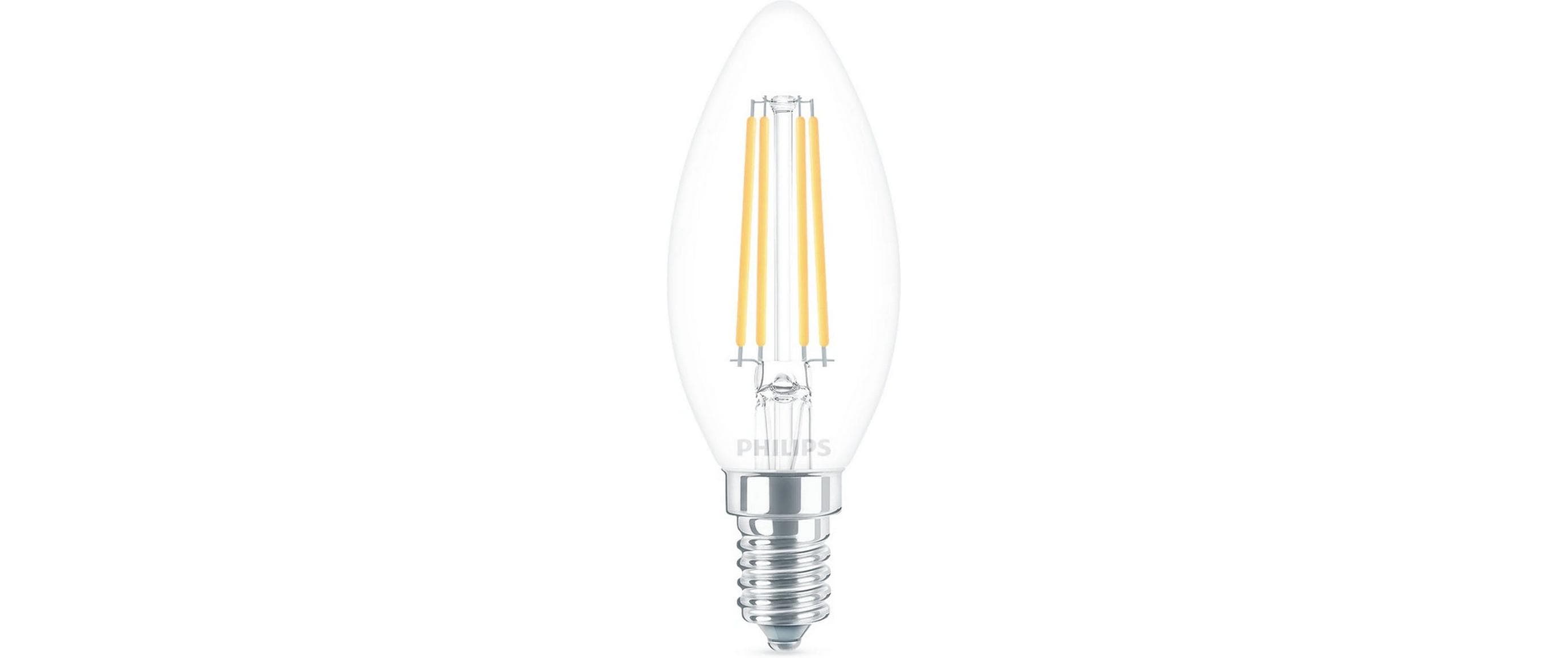 Philips LED Lampe 6.5W (60W) E14, B35, 806lm, 4000K, klar