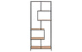 AC Design Bücherregal Seaford MDF/Stahl, 77x35x185cm, Wildeiche