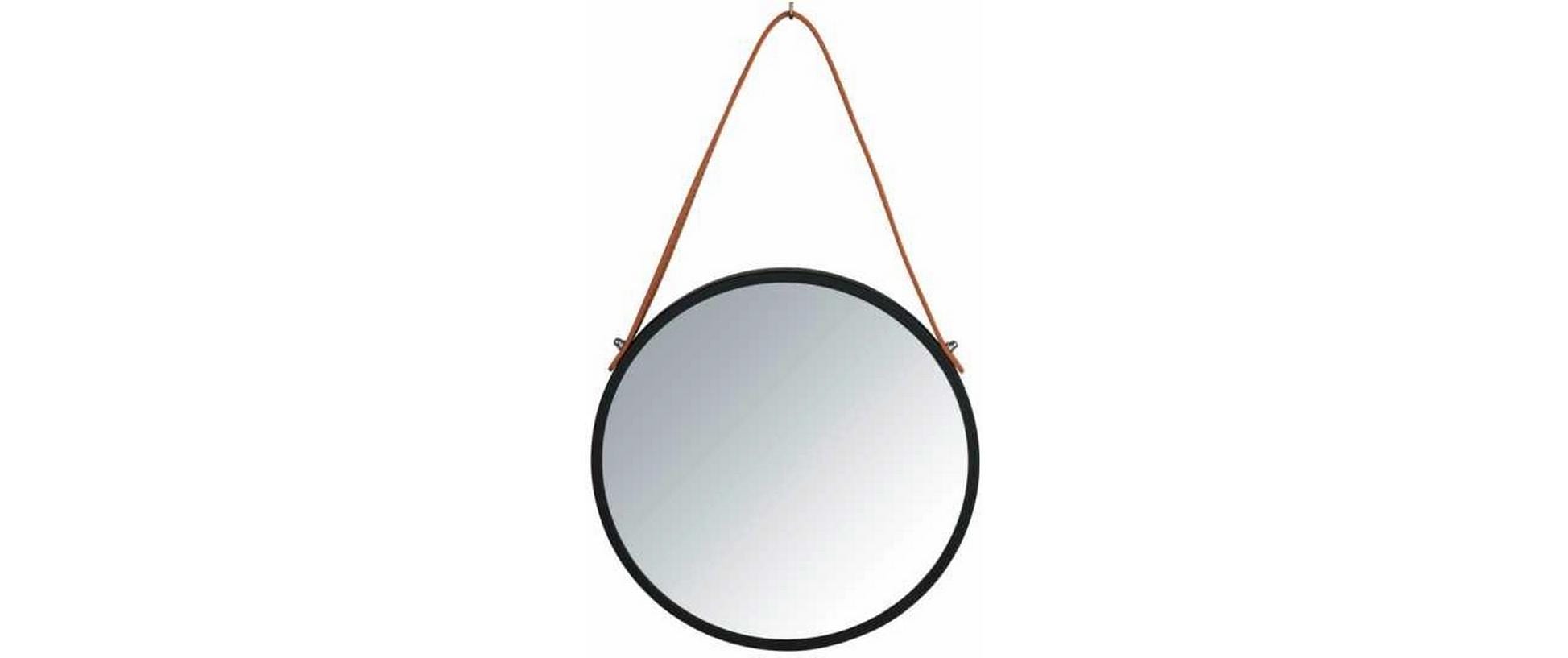 Wenko Wandspiegel Borrone 30cm mit Kunstlederband