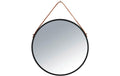 Wenko Wandspiegel Borrone 40cm mit Kunstlederband