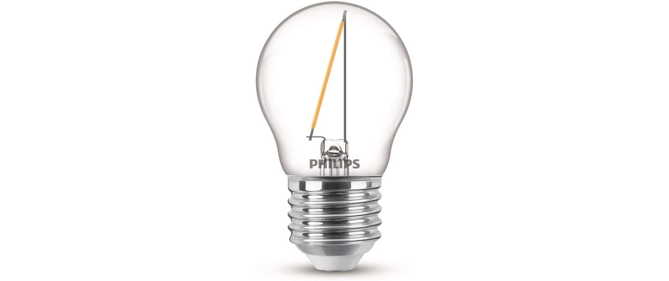 Philips LED Lampe 1.4W (15W) E27, P45, 136lm, 2700K, klar