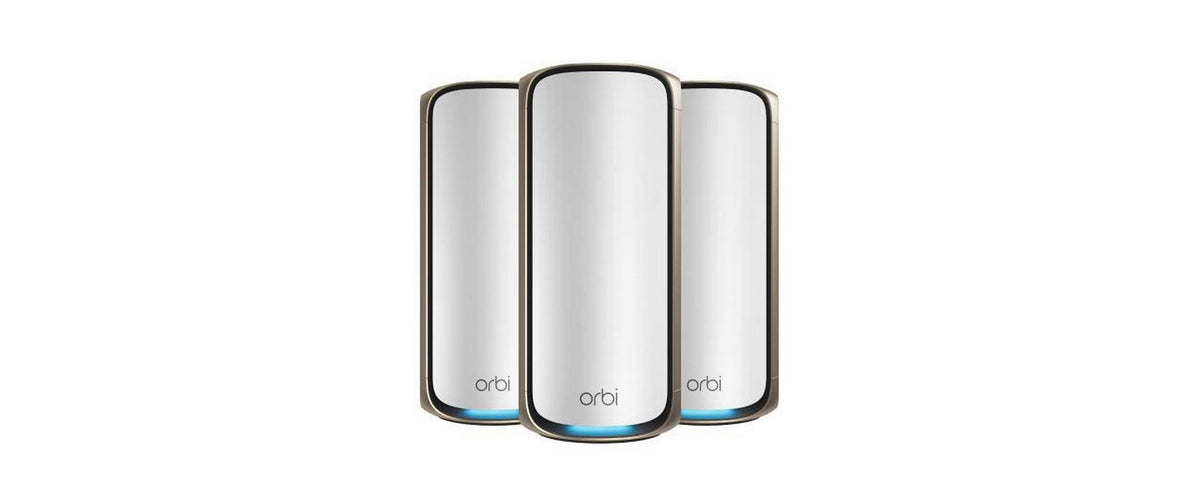 Netgear RBE973S Orbi Quad-band Mesh 3-Set WiFi 7 System 3-Set weiss