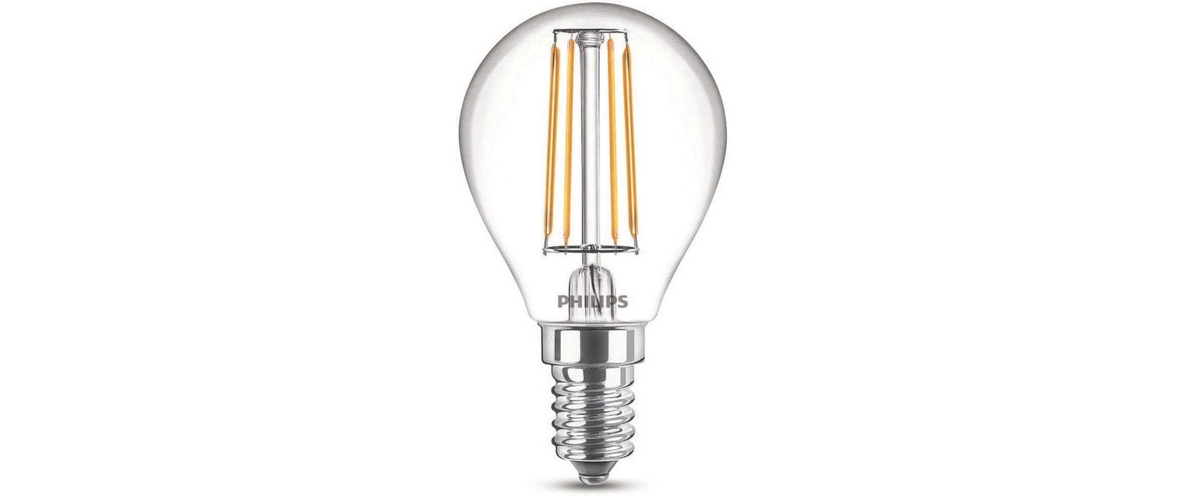 Philips LED Lampe 4.3W (40W) E14, P45, 470lm, 2700K, klar