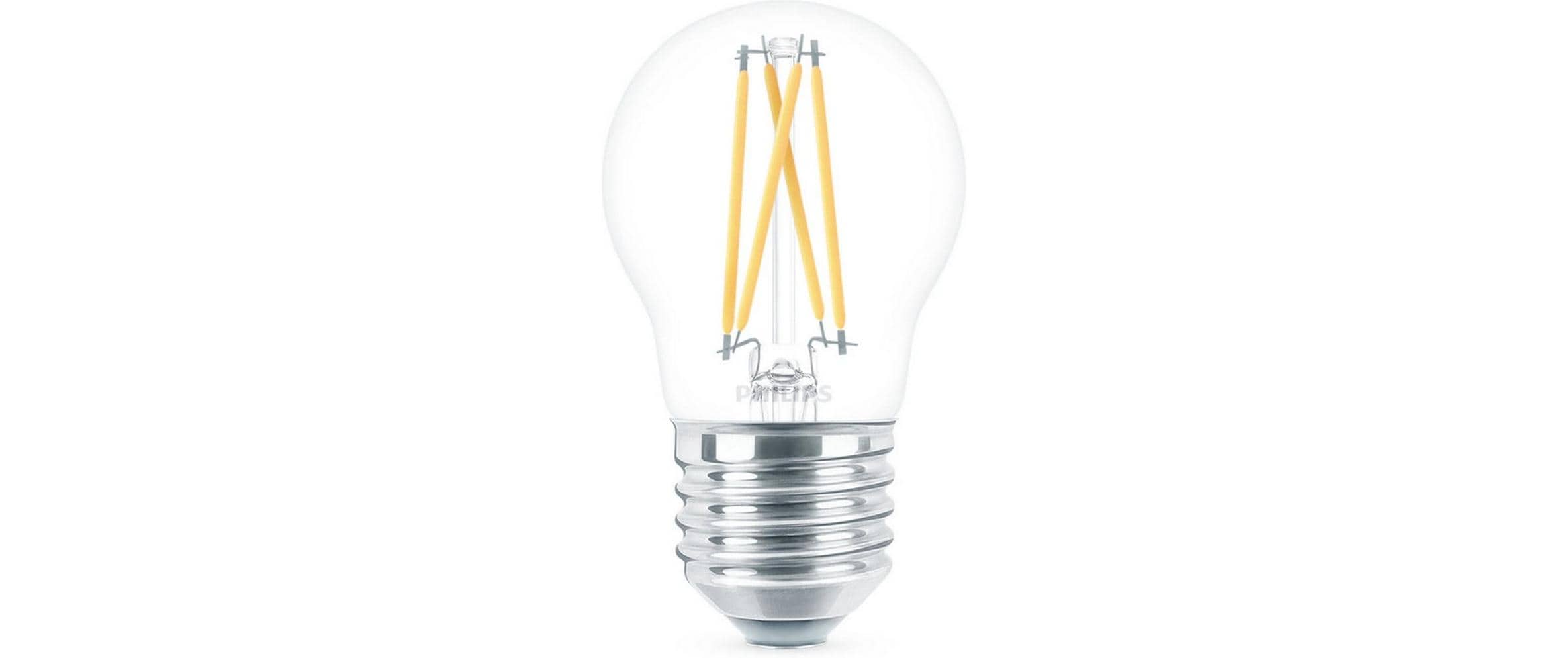 Philips LED Lampe 4.5W (40W) E27, P45, 470lm, 2700-2200K, klar