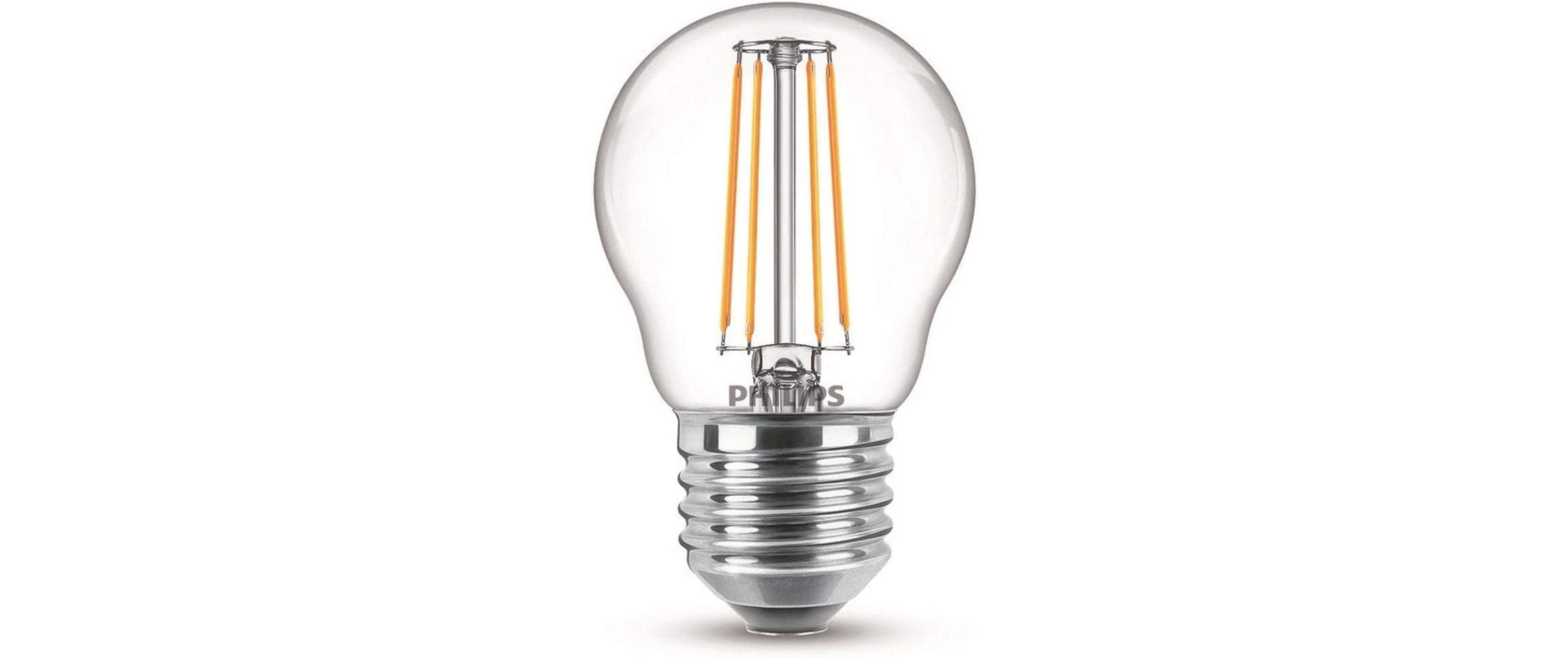 Philips LED Lampe 4.3W (40W) E27, P45, 470lm, 2700K, klar
